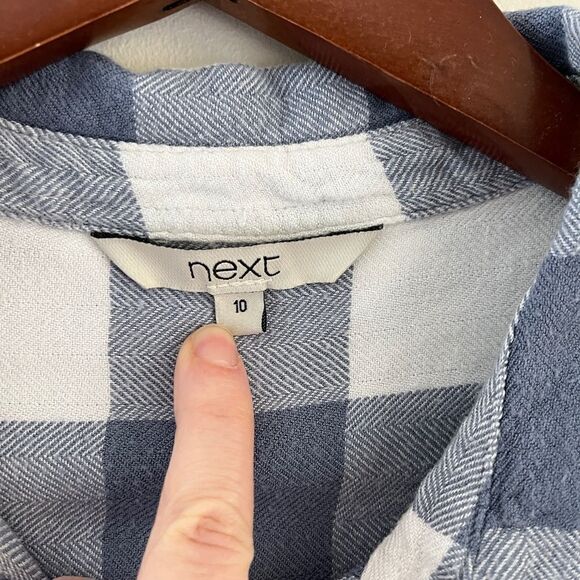 next Plaid Flannel Short Sleeve Button Down Shirt - Picture 2 of 6